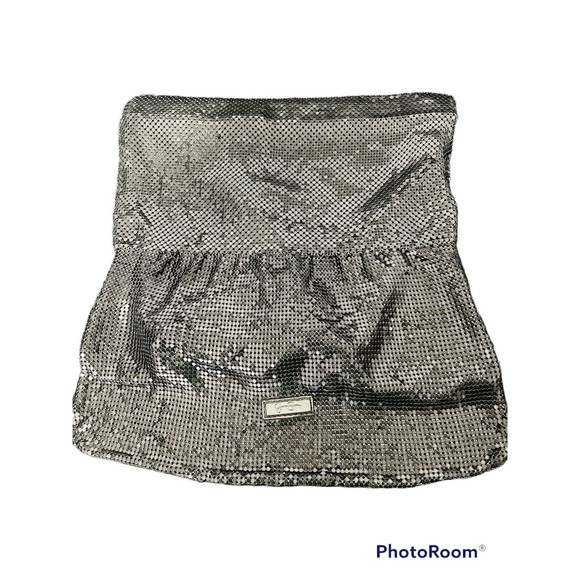 Jessica Simpson chain mesh sequin fold over clutch purse‎ Taupe - Picture 1 of 4